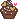 a small pixel art of a chocolate cupcake