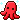 pixel art of a small red octopus with bubbles