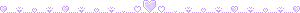 a thin purple divider, composed of small hearts of different shades of purple. in the center is a bigger heart